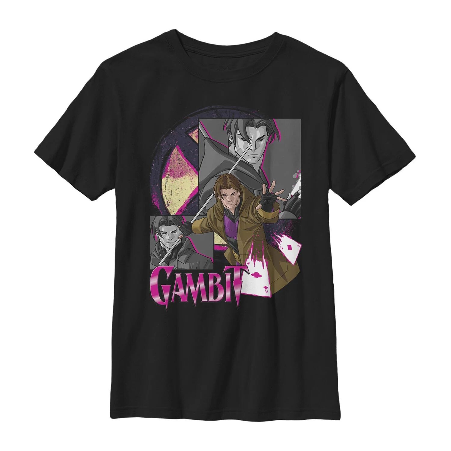 Футболка с графическим рисунком и логотипом Marvel X-Men Gambit для мальчиков 8–20 лет Licensed Character, черный
Футболка с графическим рисунком и логотипом Marvel X-Men Gambit для мальчиков 8–20 лет Licensed Character, черный