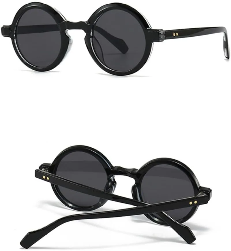 Популярные круглые солнцезащитные очки 2027 года для женщин, ретро-градиентные очки с защитой от УФ-излучения UV400, модные панк-очки с заклепками MTZJH, Black Gray
Популярные круглые солнцезащитные очки 2027 года для женщин, ретро-градиентные очки с защитой от УФ-излучения UV400, модные панк-очки с заклепками MTZJH, Black Gray