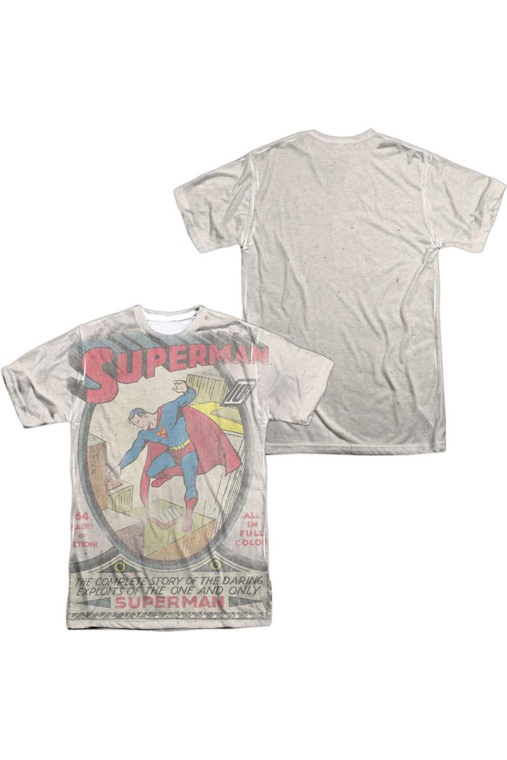 Футболка с коротким рукавом для взрослых из 100% полиэстера DC Comics Superman #1 Distressed (принт спереди/сзади) Gildan, белый
Футболка с коротким рукавом для взрослых из 100% полиэстера DC Comics Superman #1 Distressed (принт спереди/сзади) Gildan, белый