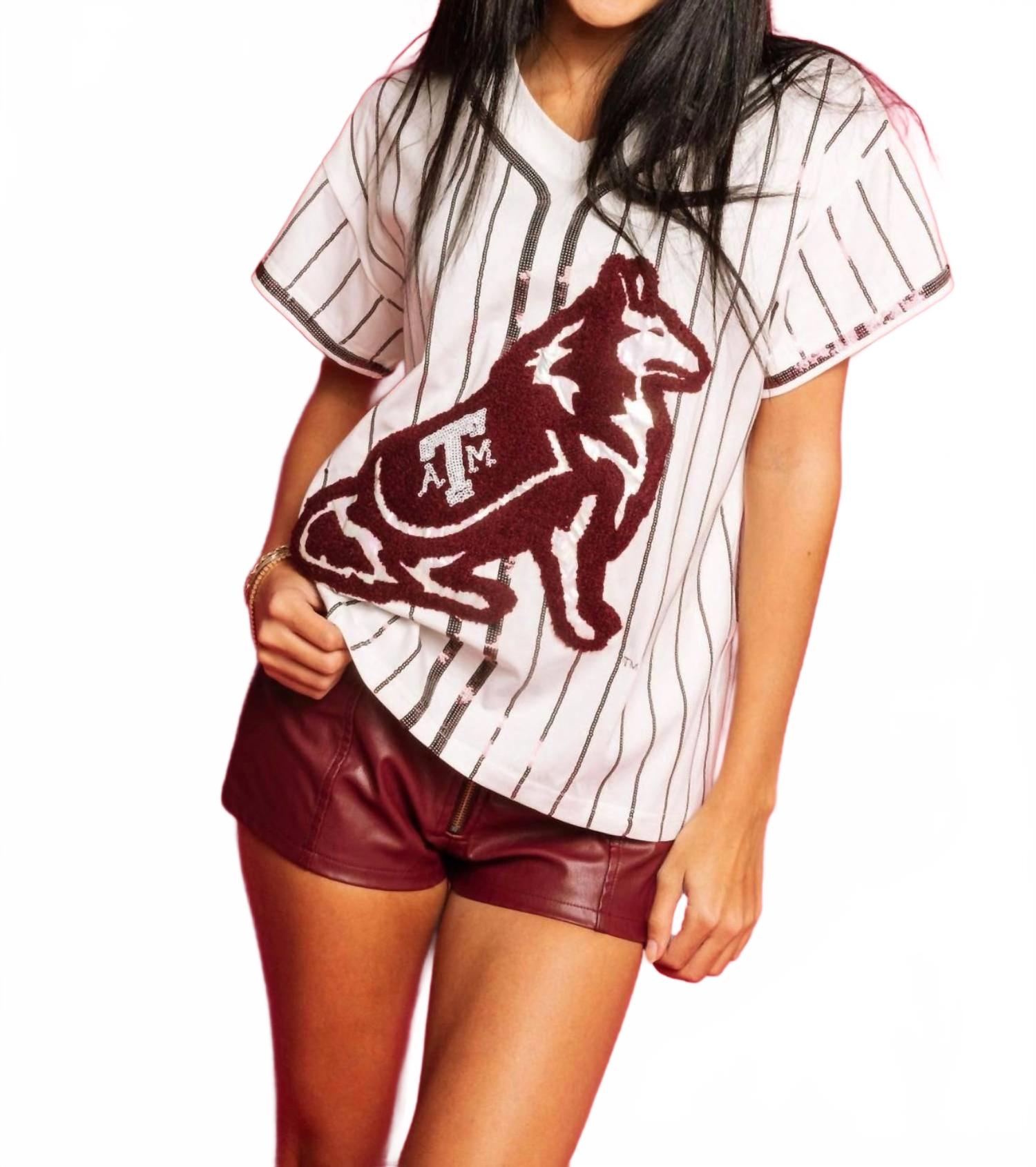 Лицензированная футболка с полосатым колли в белом цвете QUEEN OF SPARKLES
Лицензированная футболка с полосатым колли в белом цвете QUEEN OF SPARKLES