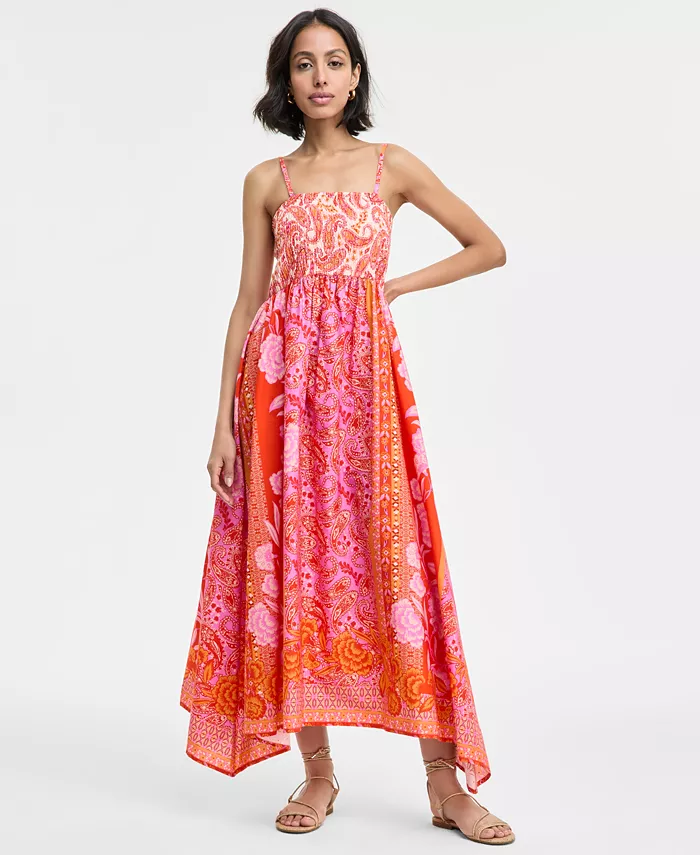 Женское хлопковое макси-платье с принтом и присборенным лифом MSK, розовый
Женское хлопковое макси-платье с принтом и присборенным лифом MSK, розовый