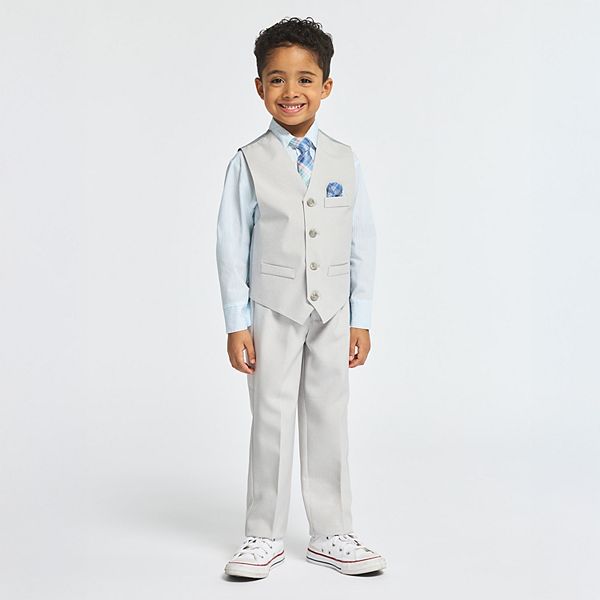 Комплект для мальчика 4-12 лет: жилет в елочку, брюки, рубашка и галстук Izod, Light Grey With Aqua
Комплект для мальчика 4-12 лет: жилет в елочку, брюки, рубашка и галстук Izod, Light Grey With Aqua