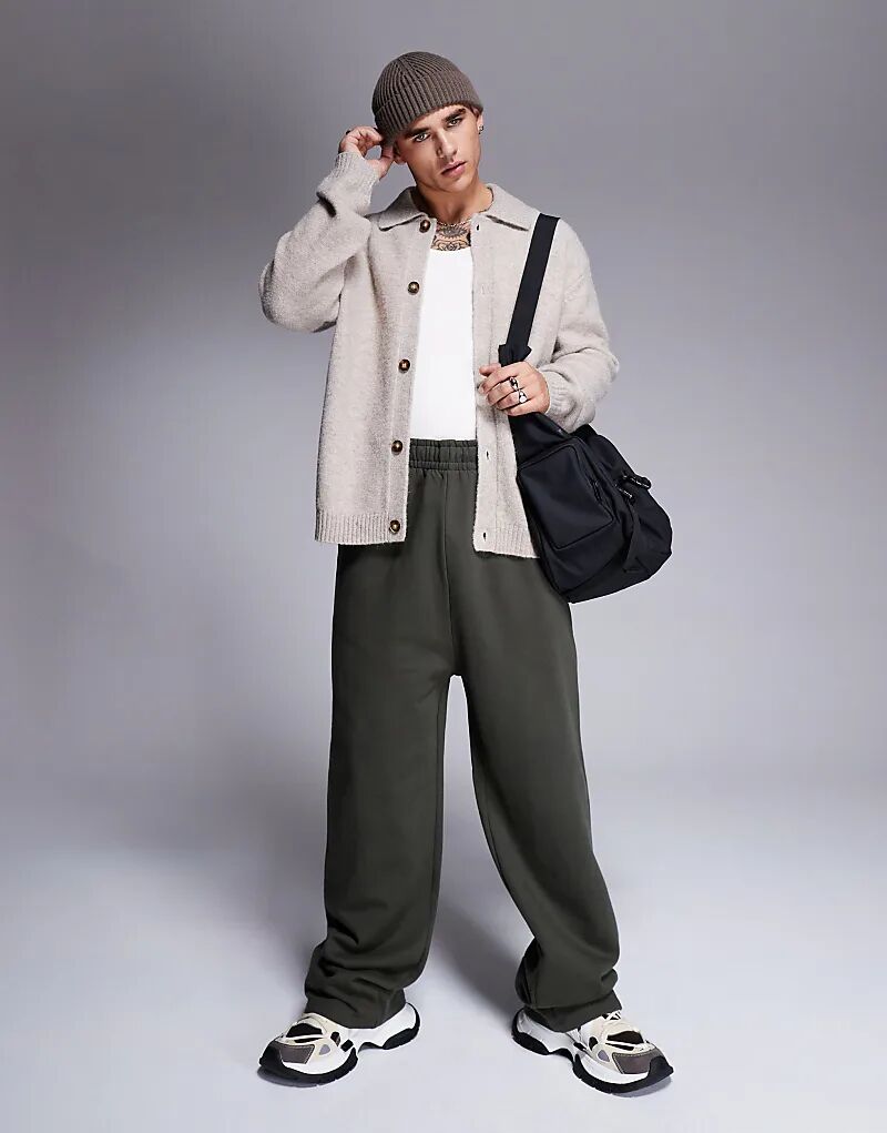 Премиальные плотные широкие джоггеры 400 г/м² цвета хаки ASOS DESIGN
Премиальные плотные широкие джоггеры 400 г/м² цвета хаки ASOS DESIGN