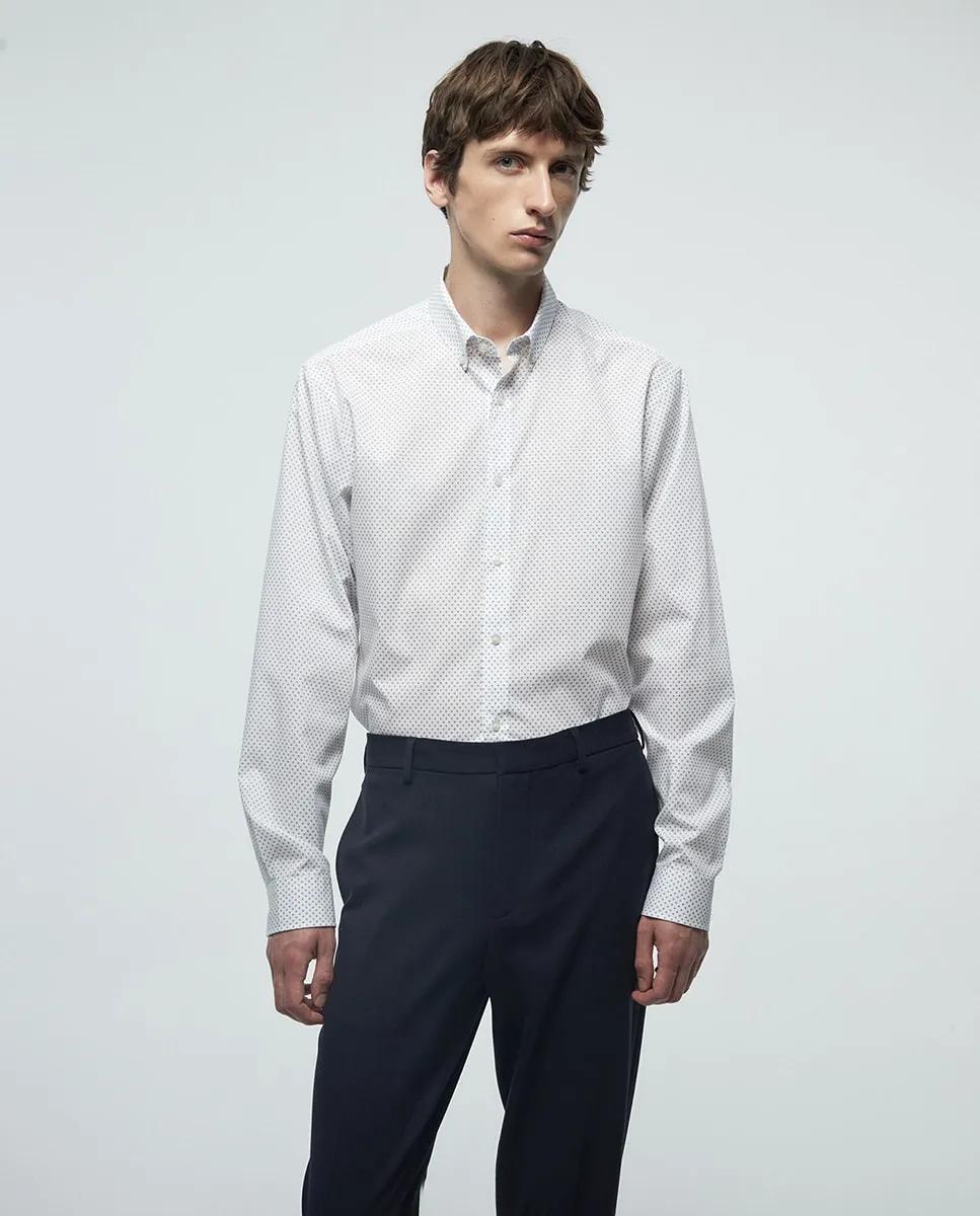 Стильная приталенная рубашка с принтом Sfera, белый
Стильная приталенная рубашка с принтом Sfera, белый