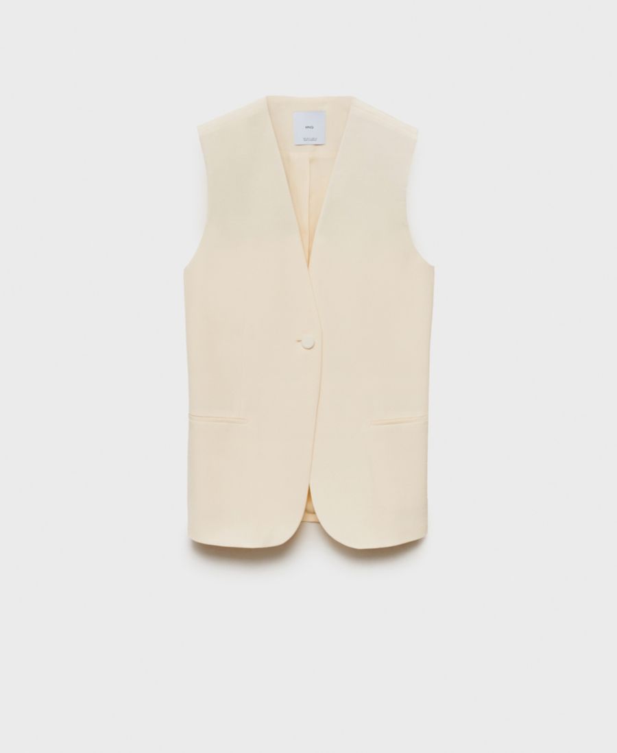 Женский свободный жилет для костюма MANGO, Vanilla
Женский свободный жилет для костюма MANGO, Vanilla