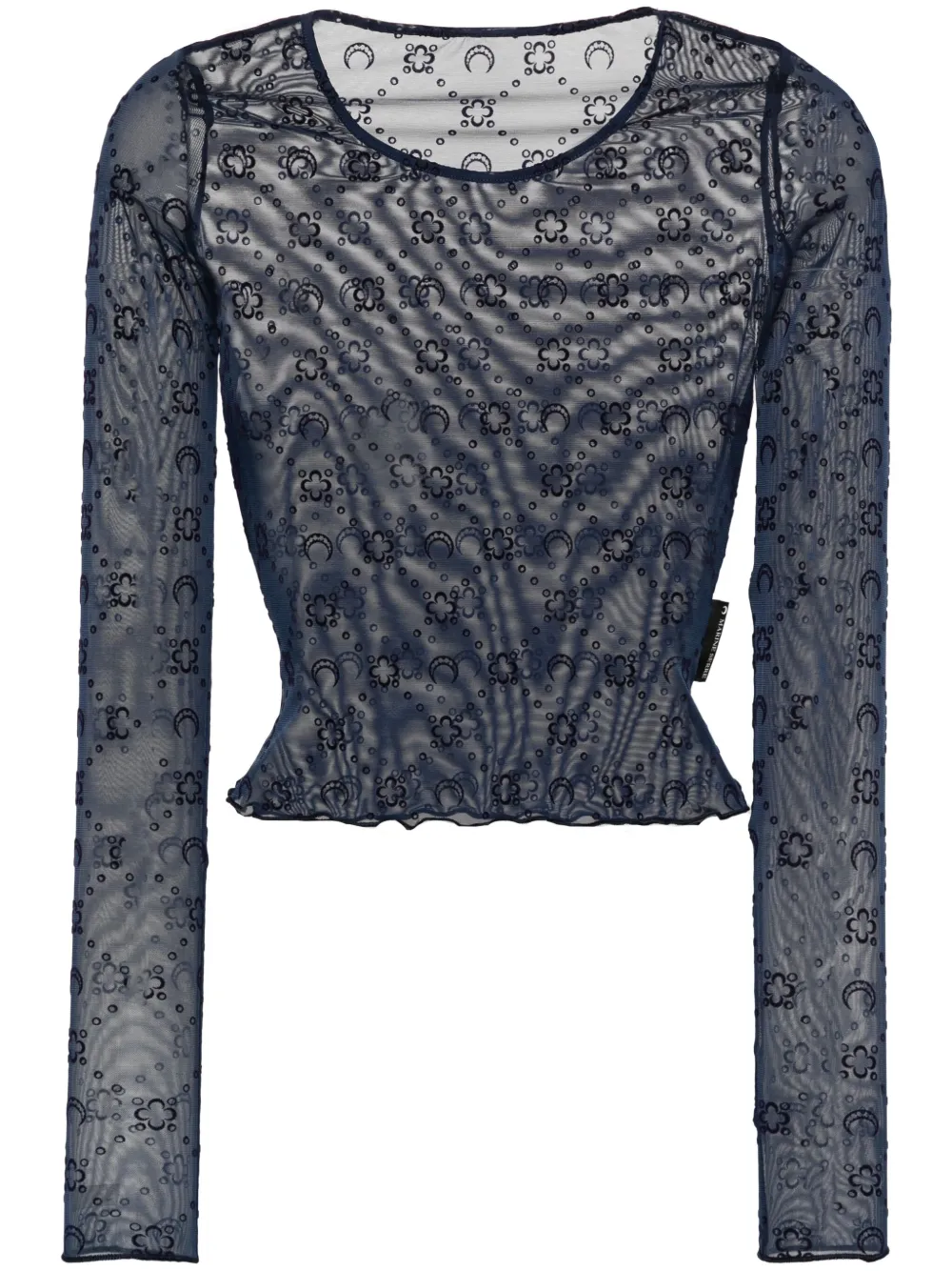 Сетчатый лонгслив с узором Moonogram Marine Serre, синий
Сетчатый лонгслив с узором Moonogram Marine Serre, синий