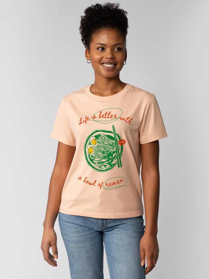 Футболка wat Apparel T-Shirt Life is better with ramen, цвет Fraiche Peche
Футболка wat Apparel T-Shirt Life is better with ramen, цвет Fraiche Peche