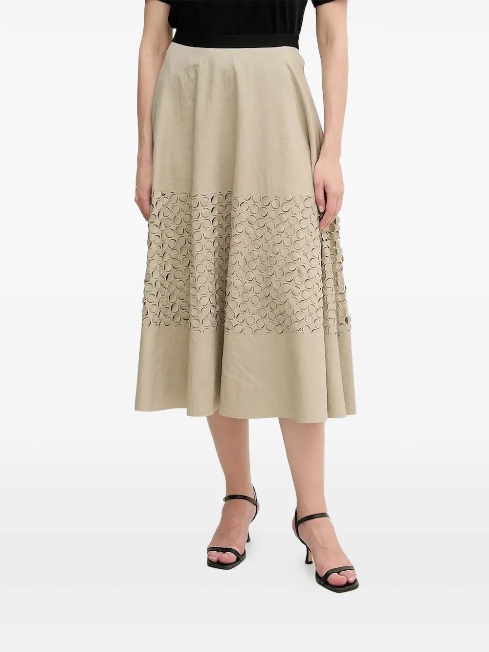 Юбка миди А-силуэта с вырезами Sandro Ferrone, зеленый
Юбка миди А-силуэта с вырезами Sandro Ferrone, зеленый