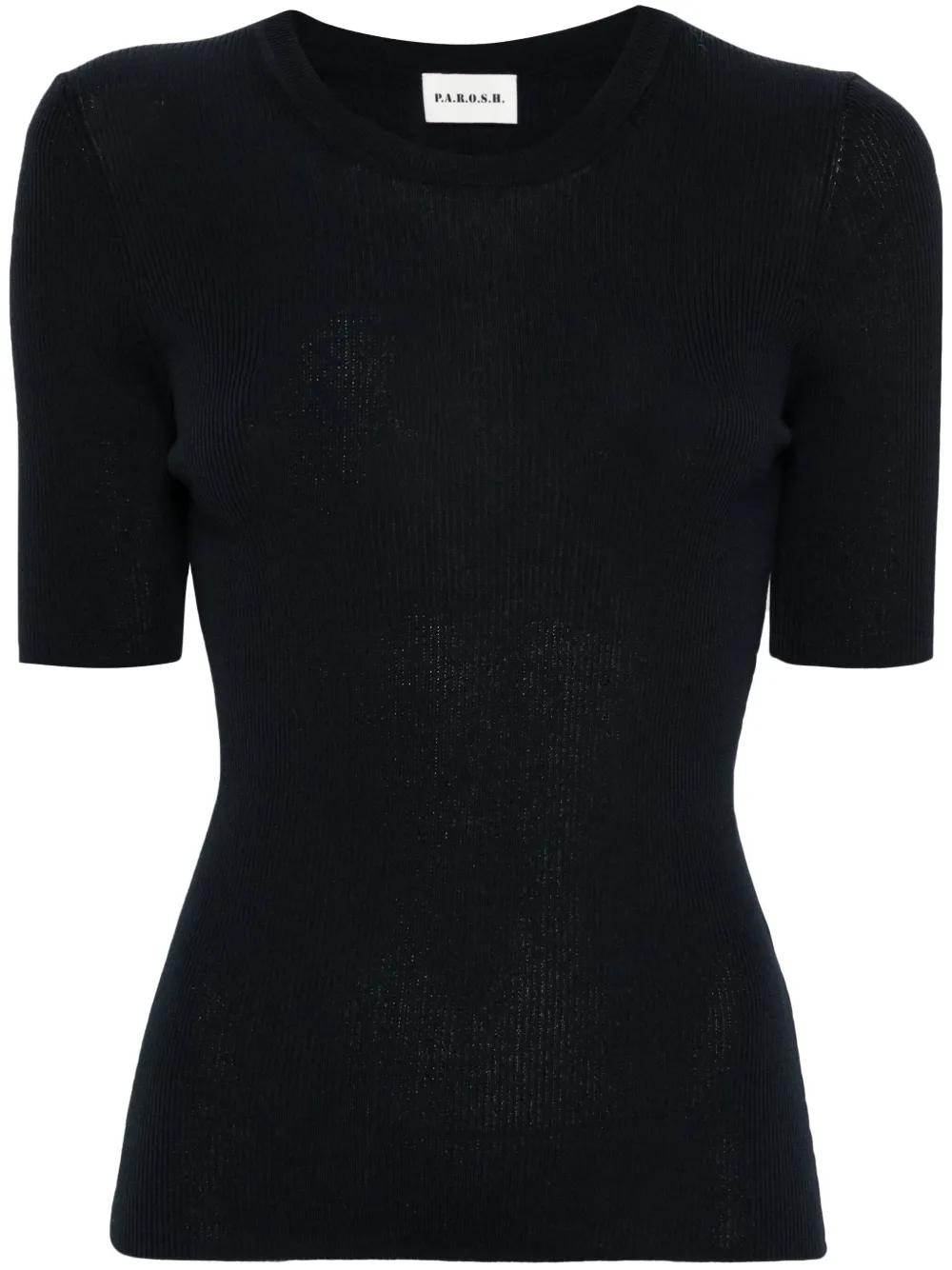 Топ в рубчик с короткими рукавами P.A.R.O.S.H., синий
Топ в рубчик с короткими рукавами P.A.R.O.S.H., синий