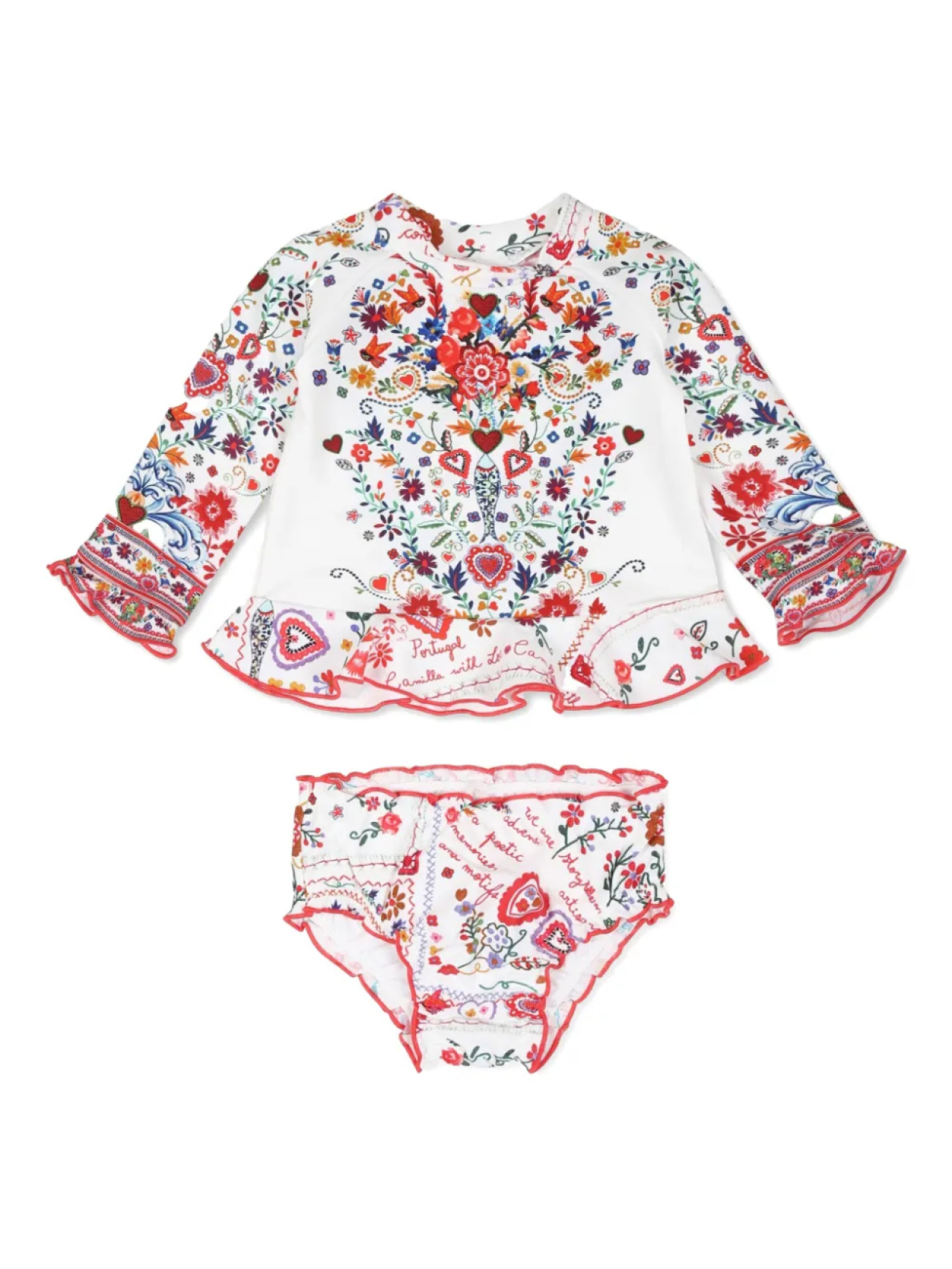 Camilla Kids купальник с португальским фольклорным принтом, белый
Camilla Kids купальник с португальским фольклорным принтом, белый