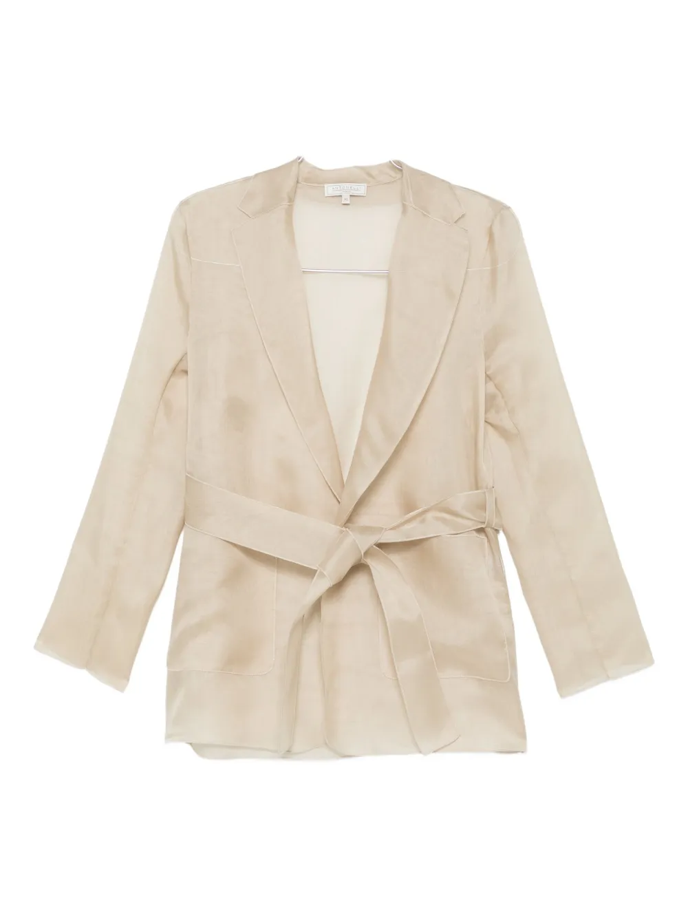 Шелковый жакет с поясом Antonelli, нейтральный 
Шелковый жакет с поясом Antonelli, нейтральный