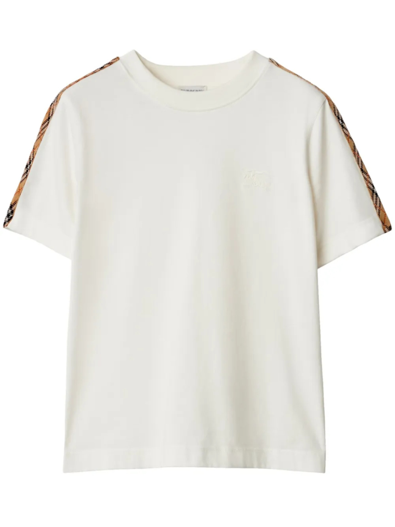 Burberry футболка с отделкой в клетку, нейтральный
Burberry футболка с отделкой в клетку, нейтральный