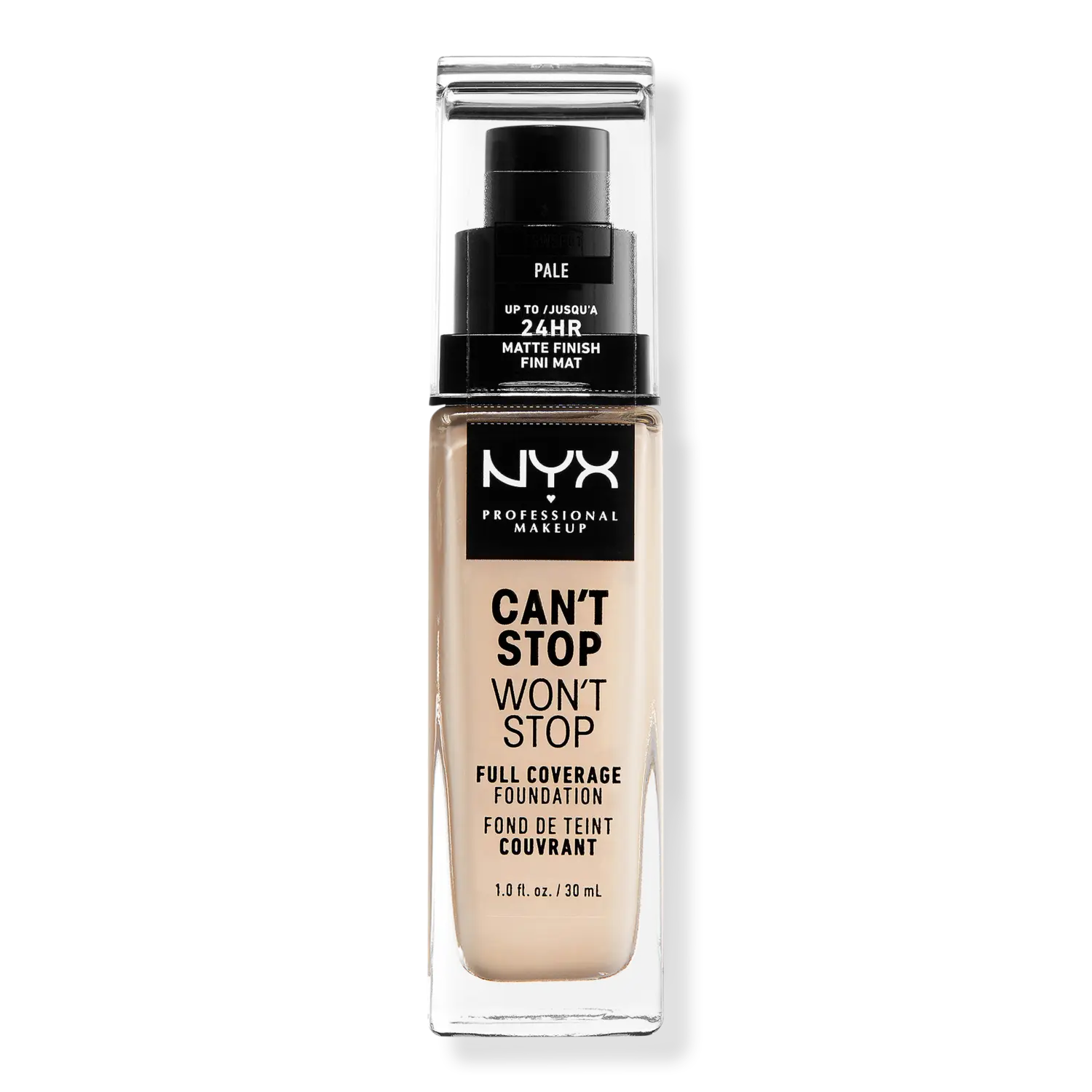 Тональная основа Can't Stop Won't Stop с матовым покрытием, обеспечивающая полное покрытие в течение 24 часов. NYX Professional Makeup, Pale (white ivory w/ yellow undertone)
Тональная основа Can't Stop Won't Stop с матовым покрытием, обеспечивающая полное покрытие в течение 24 часов. NYX Professional Makeup, Pale (white ivory w/ yellow undertone)