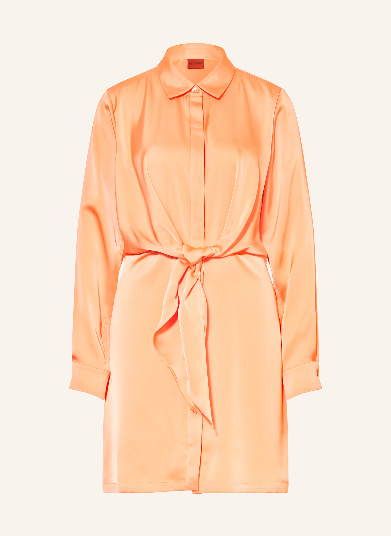 Платье-Рубашка Kimbani из атласа с эффектом запаха Hugo, оранжевый
Платье-Рубашка Kimbani из атласа с эффектом запаха Hugo, оранжевый