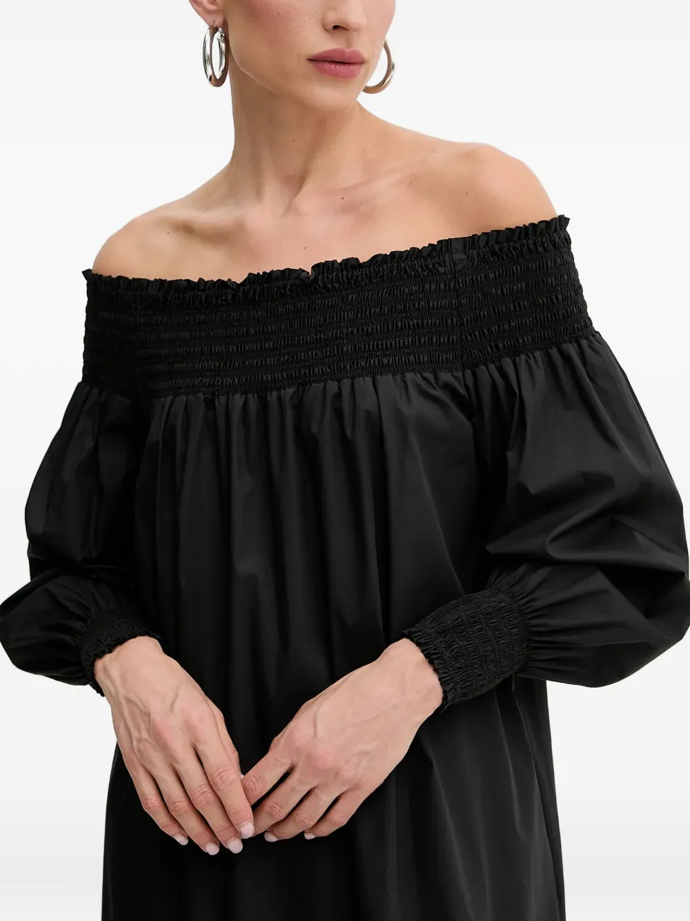 Платье макси с открытыми плечами и сборками LUISA SPAGNOLI, черный
Платье макси с открытыми плечами и сборками LUISA SPAGNOLI, черный