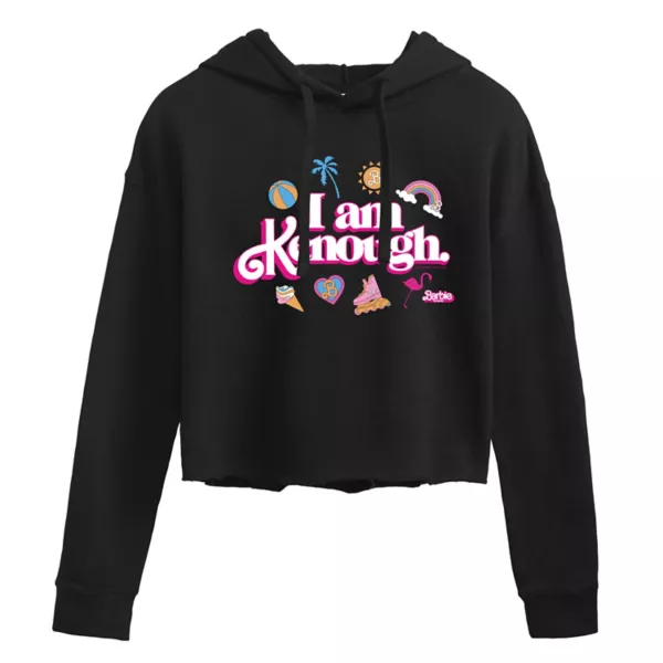 Худи Juniors с укороченным графическим принтом в стиле фильма «Я — достаточно иконок» Barbie, черный
Худи Juniors с укороченным графическим принтом в стиле фильма «Я — достаточно иконок» Barbie, черный