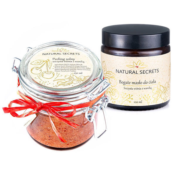 Набор: скраб для тела Natural Secrets Wiśnia Z Wanilią, 250 мл + масло для тела 100 мл 
Набор: скраб для тела Natural Secrets Wiśnia Z Wanilią, 250 мл + масло для тела 100 мл