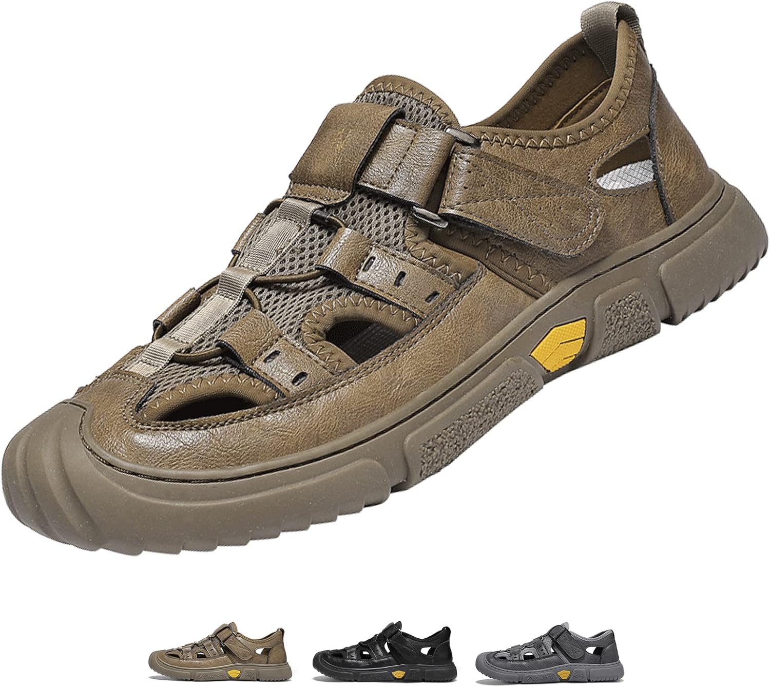 Мужские сандалии Optigard с закрытым носком, кожаные, в стиле «рыбак», с застежкой-липучкой, повседневные, дышащие, для прогулок на открытом воздухе, спортивные, противоскользящие, для вождения, хаки
Мужские сандалии Optigard с закрытым носком, кожаные, в стиле «рыбак», с застежкой-липучкой, повседневные, дышащие, для прогулок на открытом воздухе, спортивные, противоскользящие, для вождения, хаки