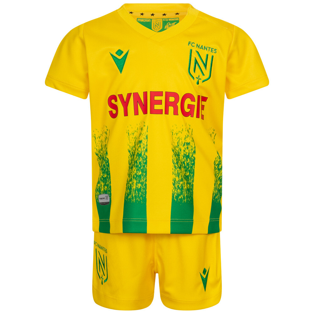 Комплект домашней майки FC Nantes Macron Baby Authentic
Комплект домашней майки FC Nantes Macron Baby Authentic