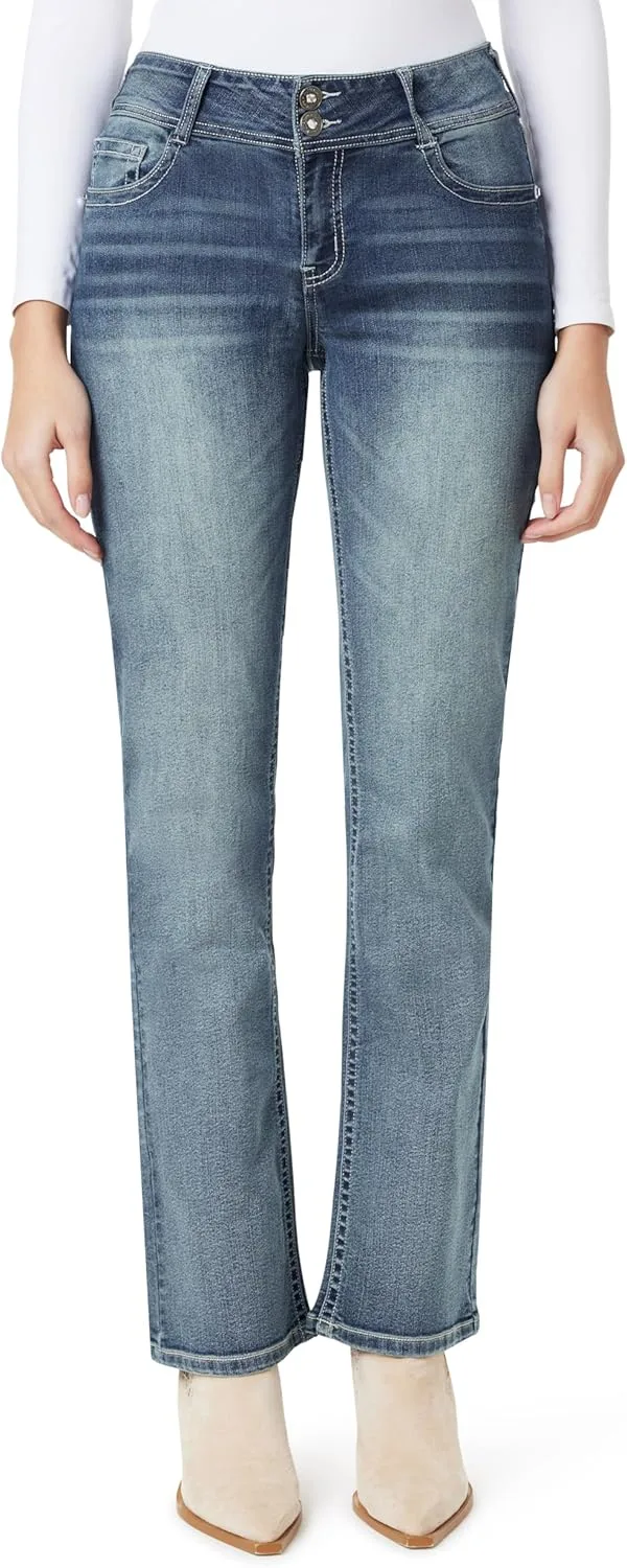 Джинсы WallFlower Bootcut для женщин, Luscious Curvy Fit, с карманом Bling, Mid-Rise, Insta Stretch
Джинсы WallFlower Bootcut для женщин, Luscious Curvy Fit, с карманом Bling, Mid-Rise, Insta Stretch