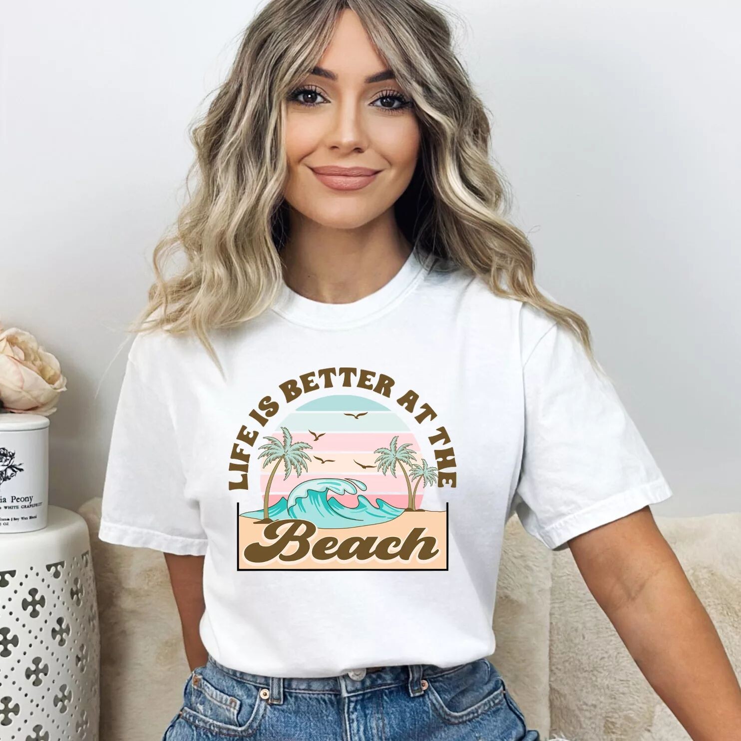 Футболка Better At The Beach Wave, окрашенная в одежду Simply Sage Market
Футболка Better At The Beach Wave, окрашенная в одежду Simply Sage Market