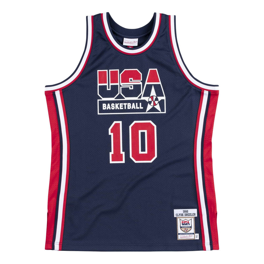 Джерси Mitchell & Ness Authentic Jersey Team USA 1992 Clyde Drexler 'Navy Red', темно-синий
Джерси Mitchell & Ness Authentic Jersey Team USA 1992 Clyde Drexler 'Navy Red', темно-синий