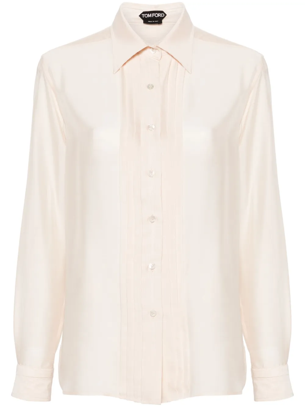 Шелковая рубашка со складками TOM FORD, нейтральный
Шелковая рубашка со складками TOM FORD, нейтральный