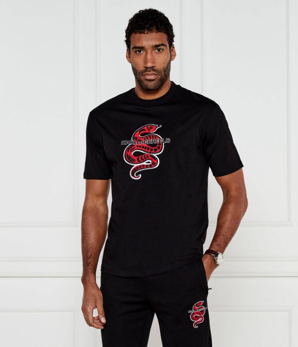Футболка мужская Karl Lagerfeld с изображением змеи, черный
Футболка мужская Karl Lagerfeld с изображением змеи, черный