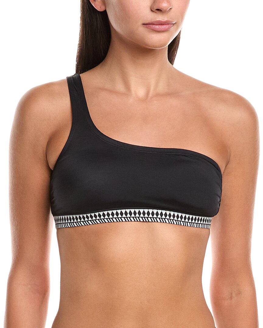 Лемлем Лена Топ бикини с одним плечом LEMLEM, черный 
Лемлем Лена Топ бикини с одним плечом LEMLEM, черный