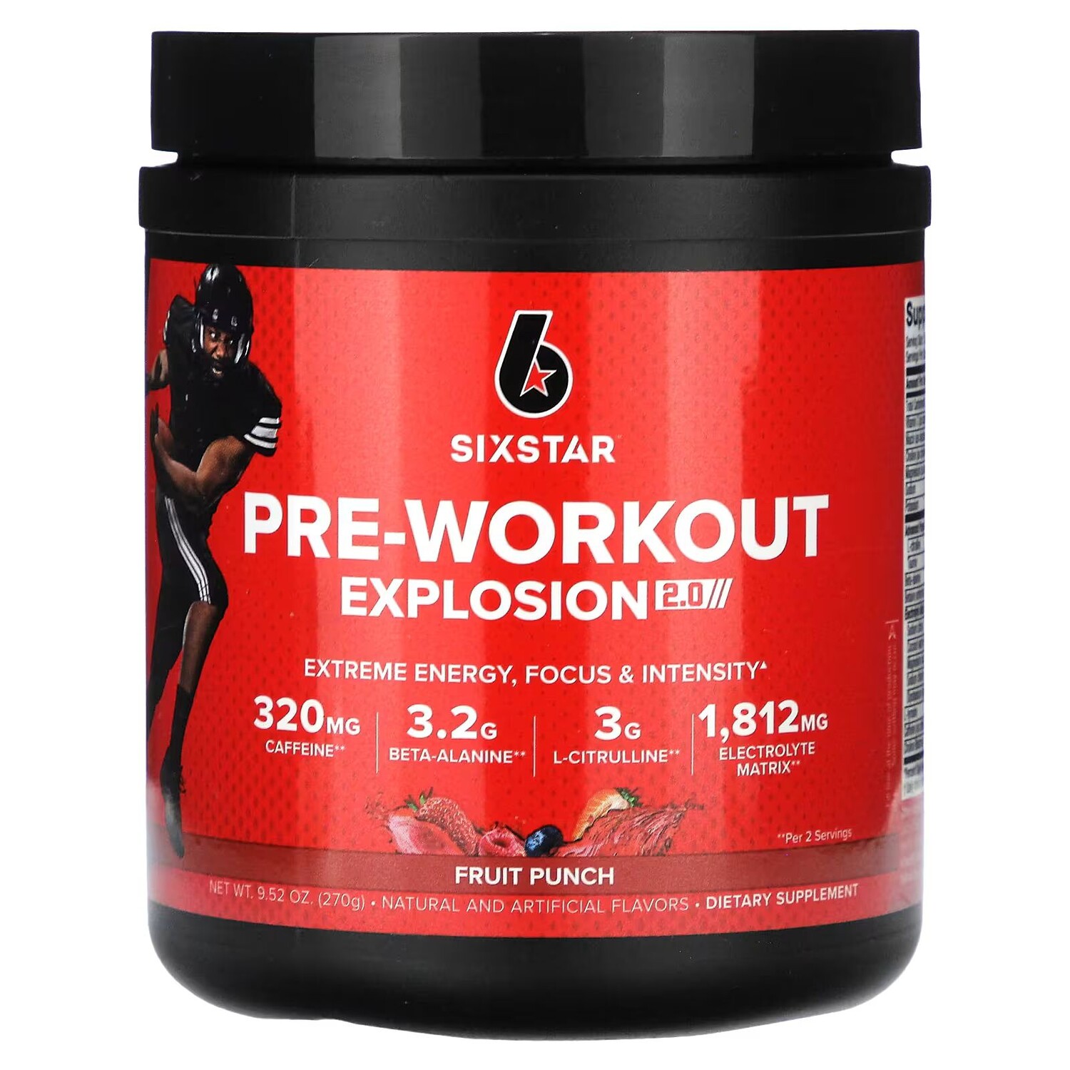 Pre-Workout Explosion 2.0, фруктовый пунш, 9,52 унции (270 г) Sixstar
Pre-Workout Explosion 2.0, фруктовый пунш, 9,52 унции (270 г) Sixstar