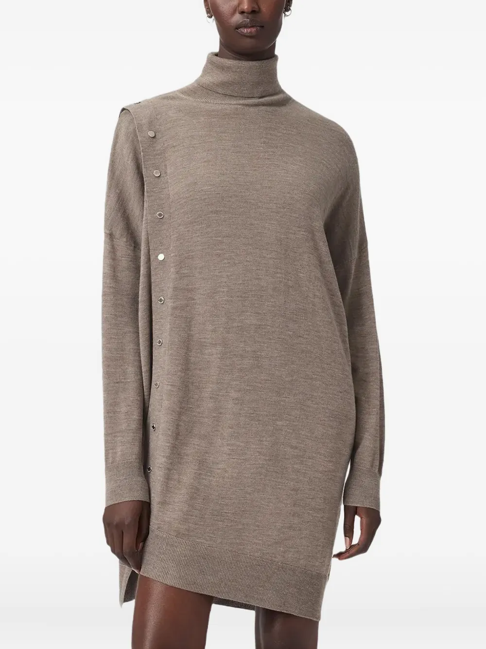 Мини-платье Umi с воротником-стойкой Allsaints, коричневый
Мини-платье Umi с воротником-стойкой Allsaints, коричневый