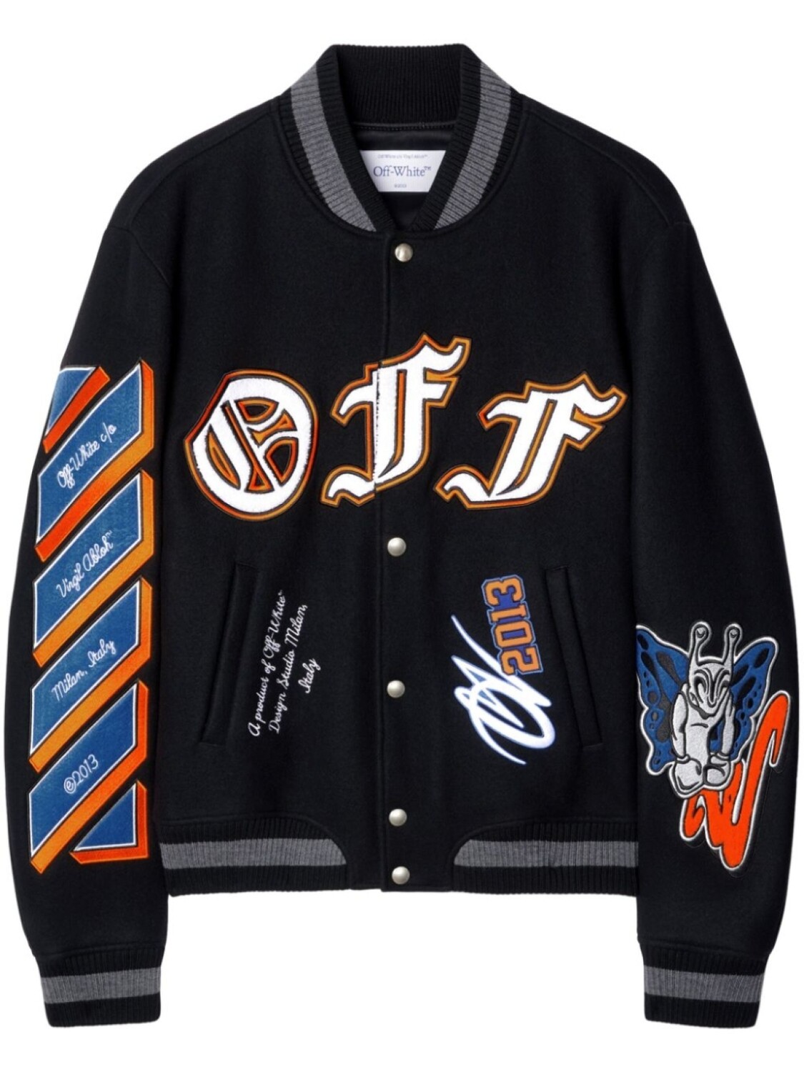 Off-White куртка-бомбер из синели с логотипом, черный
Off-White куртка-бомбер из синели с логотипом, черный