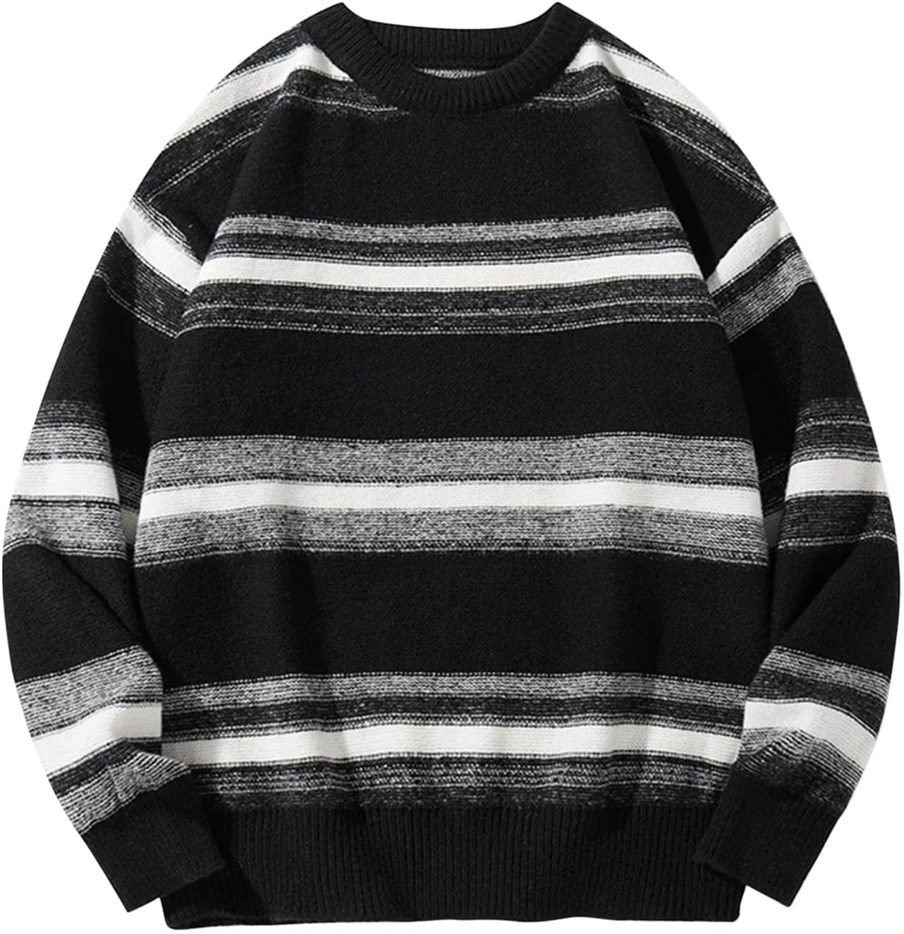 Мужской повседневный свободный пуловер осень oversized полосатый color block вязаный свитер с длинным рукавом
Мужской повседневный свободный пуловер осень oversized полосатый color block вязаный свитер с длинным рукавом
