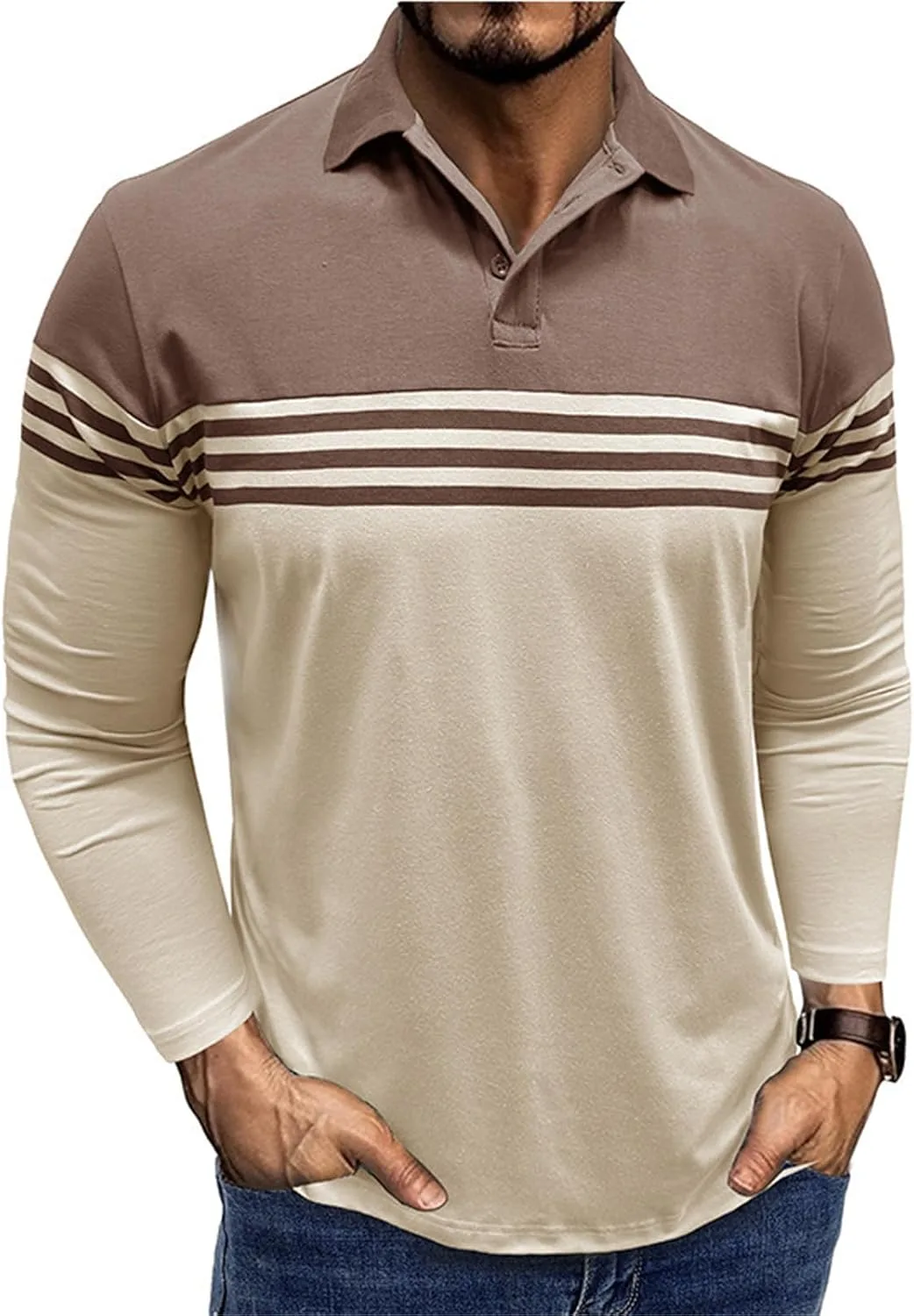 Мужская классическая поло с контрастными пуговицами NJNJGO
Мужская классическая поло с контрастными пуговицами NJNJGO