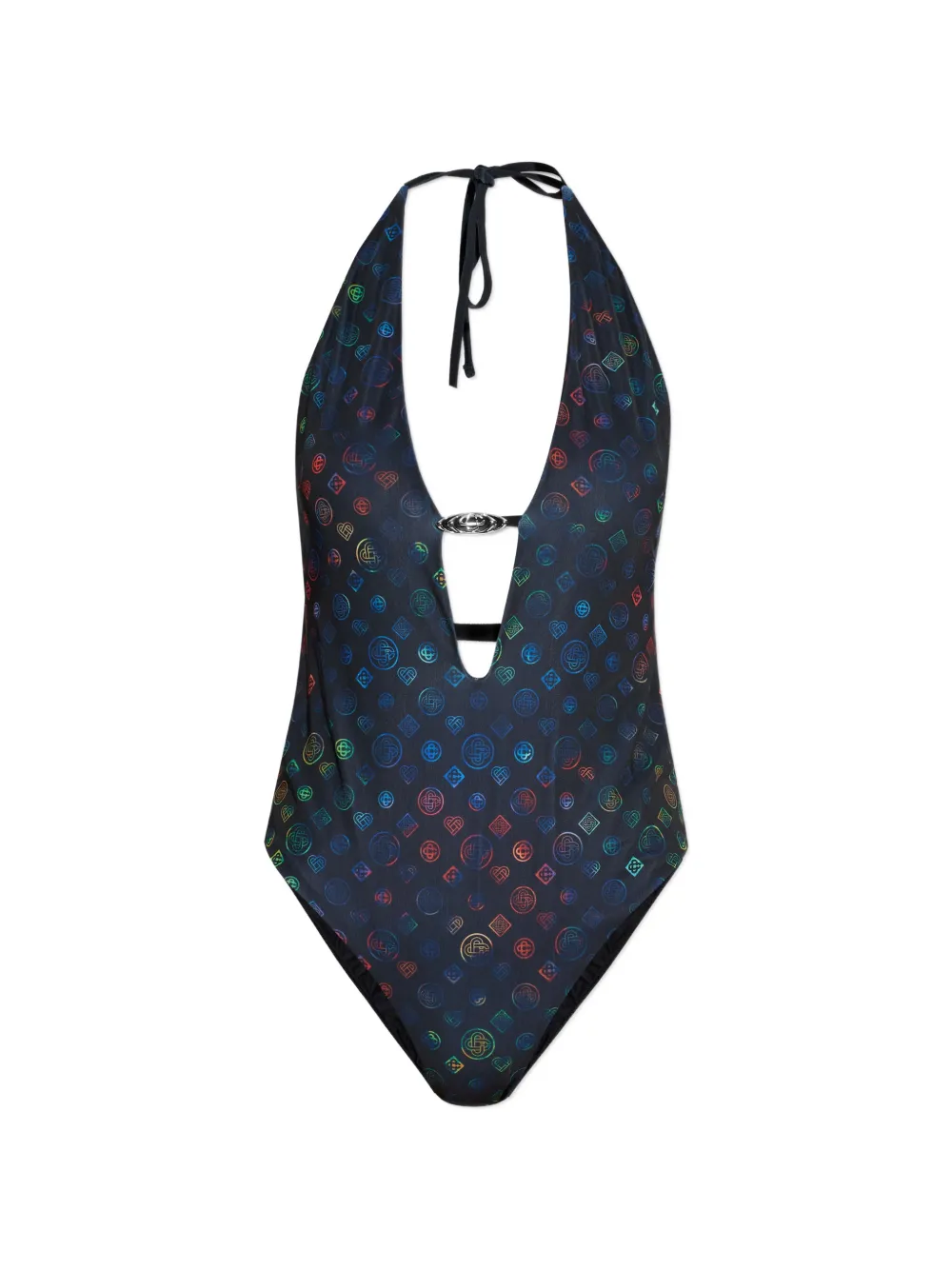 Слитный купальник с монограммой и вырезами Casablanca, синий
Слитный купальник с монограммой и вырезами Casablanca, синий