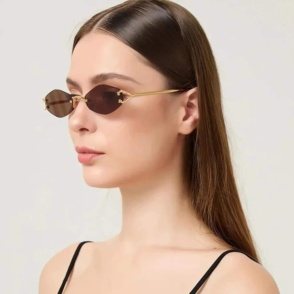 Женские солнцезащитные очки без оправы, классические панк-очки в металлической оправе, для женщин и мужчин, защита от ультрафиолета UV400 LVTFCO, C2 Gold Brown
Женские солнцезащитные очки без оправы, классические панк-очки в металлической оправе, для женщин и мужчин, защита от ультрафиолета UV400 LVTFCO, C2 Gold Brown