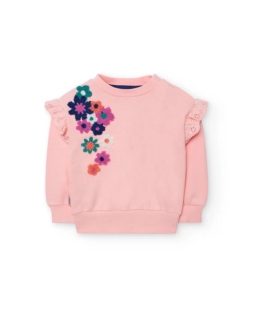 Детская толстовка с рюшами и декоративным принтом Boboli, розовый
Детская толстовка с рюшами и декоративным принтом Boboli, розовый