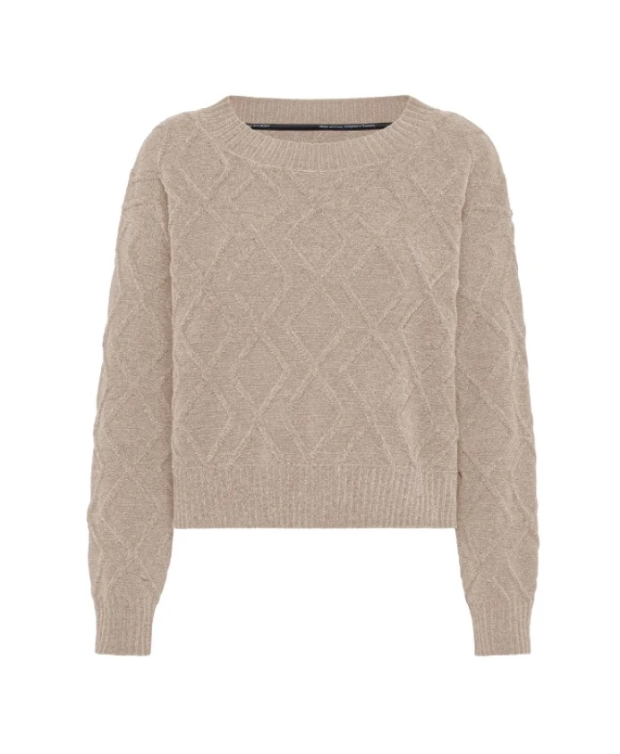 Пуловер из синели с ромбовидным узором Rrd, бежевый
Пуловер из синели с ромбовидным узором Rrd, бежевый