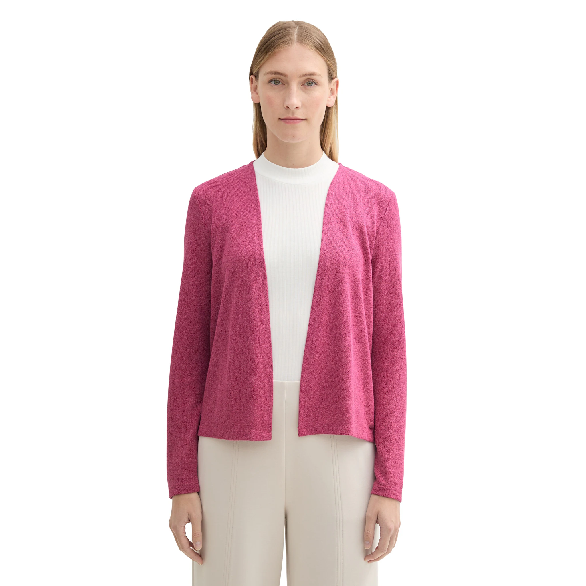 Кардиган TOM TAILOR, открытый спереди и без воротника, розовый
Кардиган TOM TAILOR, открытый спереди и без воротника, розовый