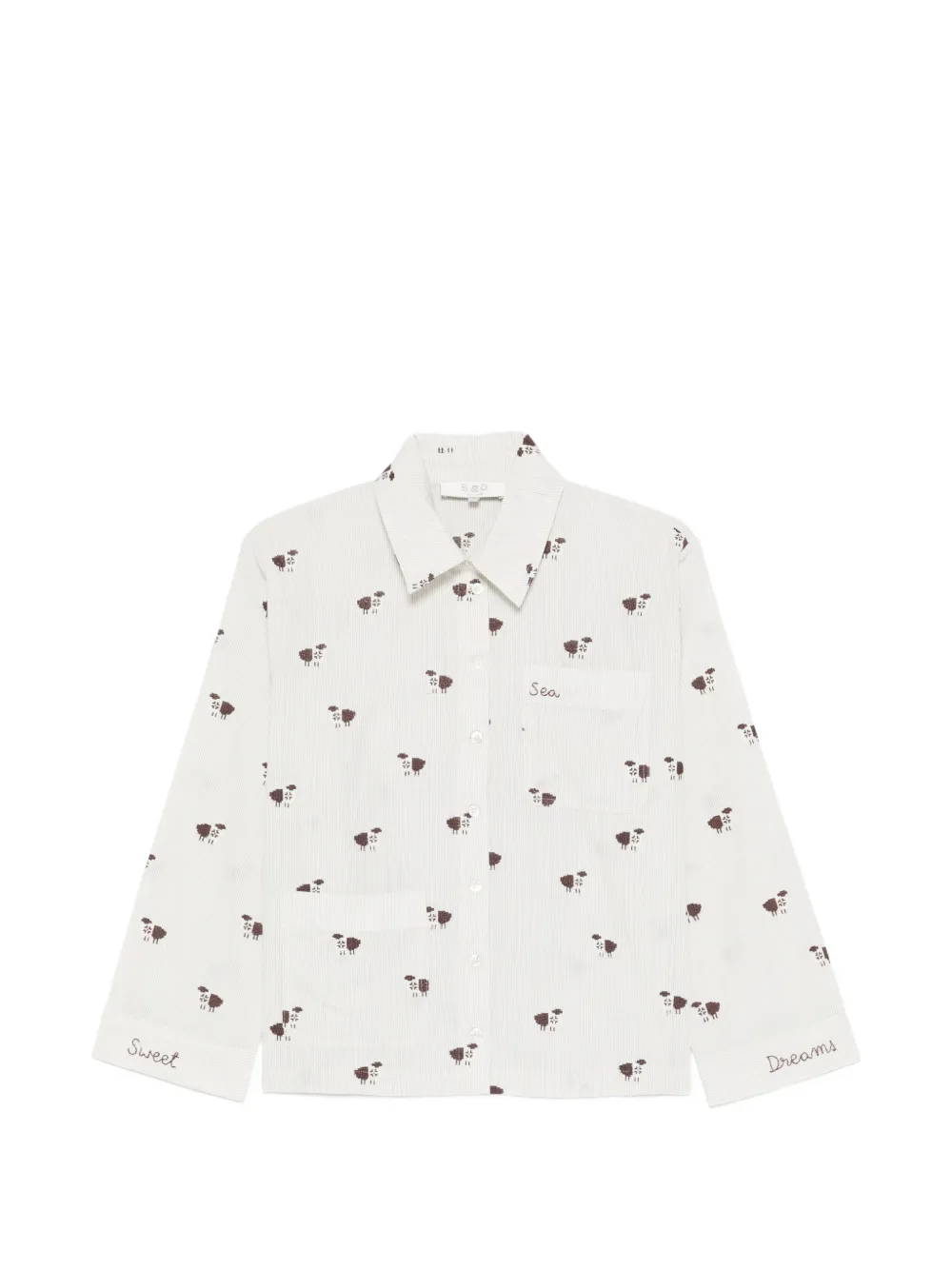 Пижамный комплект с вышивкой в виде животных Sea, бежевый
Пижамный комплект с вышивкой в виде животных Sea, бежевый