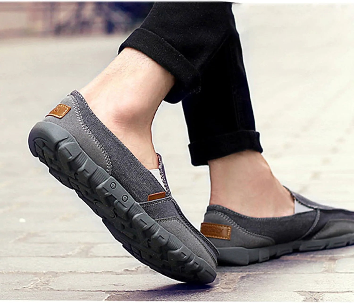 Мужские легкие повседневные лоферы из холщовой ткани, удобные модные слипоны, парусиновые ботинки для улицы, дышащие, противоскользящие ходовые туфли Crepuscute, черный
Мужские легкие повседневные лоферы из холщовой ткани, удобные модные слипоны, парусиновые ботинки для улицы, дышащие, противоскользящие ходовые туфли Crepuscute, черный