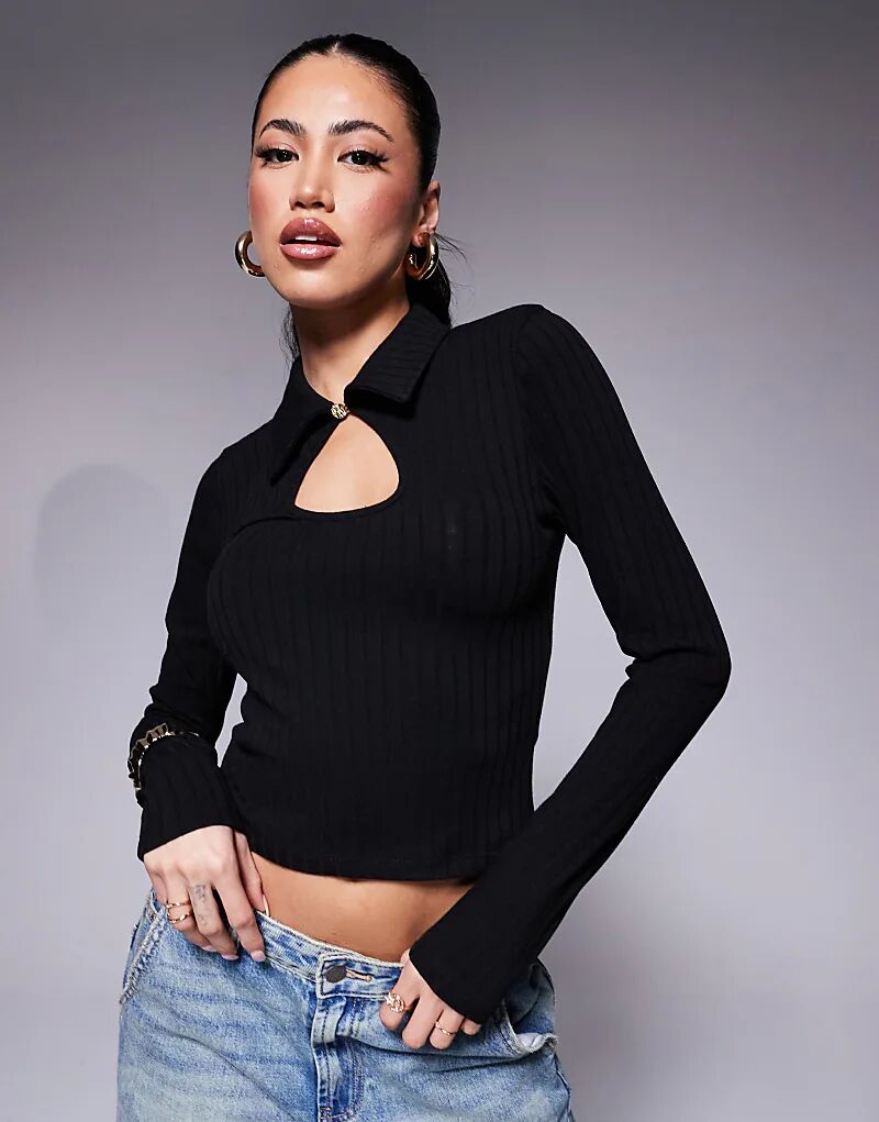 Топ с длинными рукавами и вырезом-замочной скважиной черного цвета ASOS DESIGN
Топ с длинными рукавами и вырезом-замочной скважиной черного цвета ASOS DESIGN