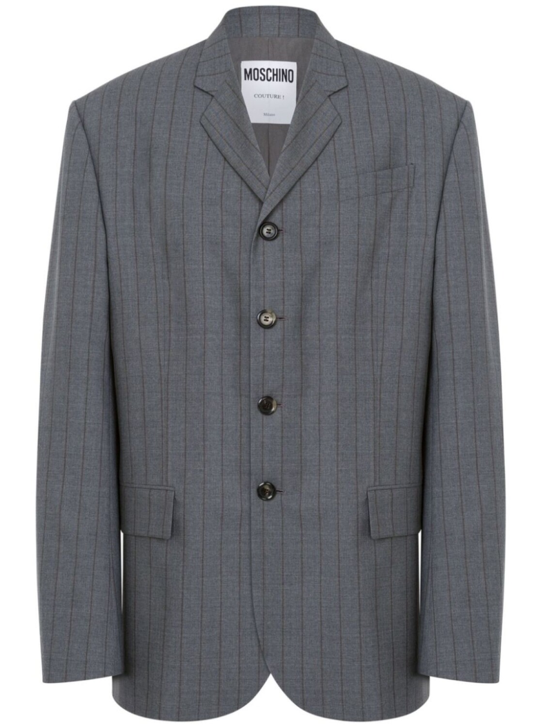 Костюм в тонкую полоску Moschino, серый
Костюм в тонкую полоску Moschino, серый