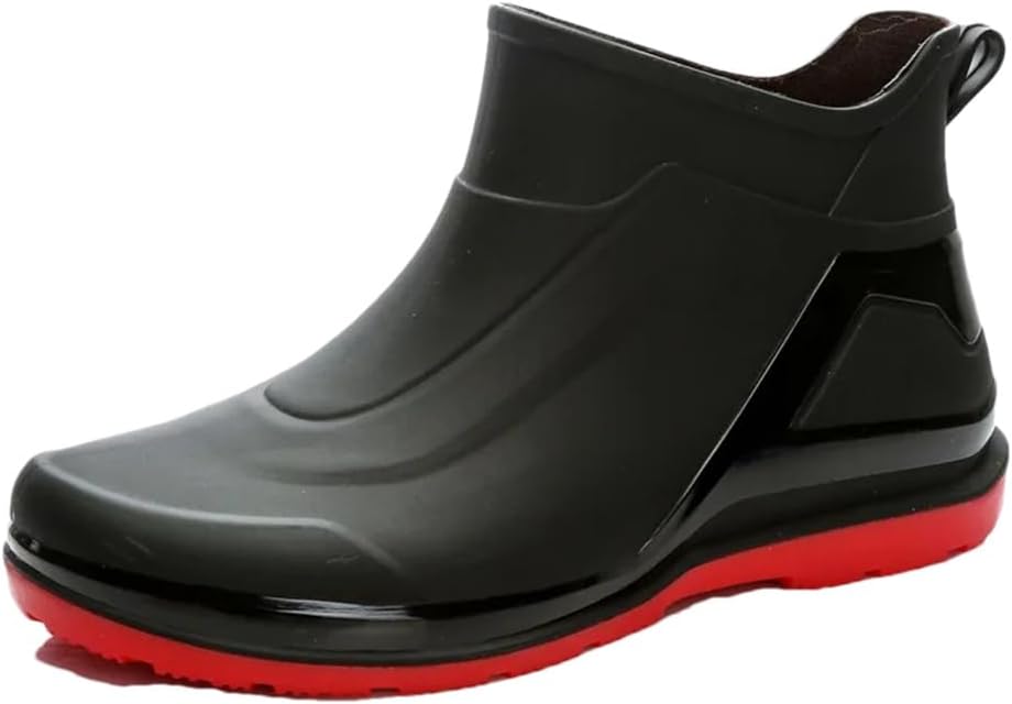 Мужские водонепроницаемые резиновые ботинки Wjnvfioo с короткой голенью, средняя голень, противоскользящие, для мытья и работы, черный/красный
Мужские водонепроницаемые резиновые ботинки Wjnvfioo с короткой голенью, средняя голень, противоскользящие, для мытья и работы, черный/красный