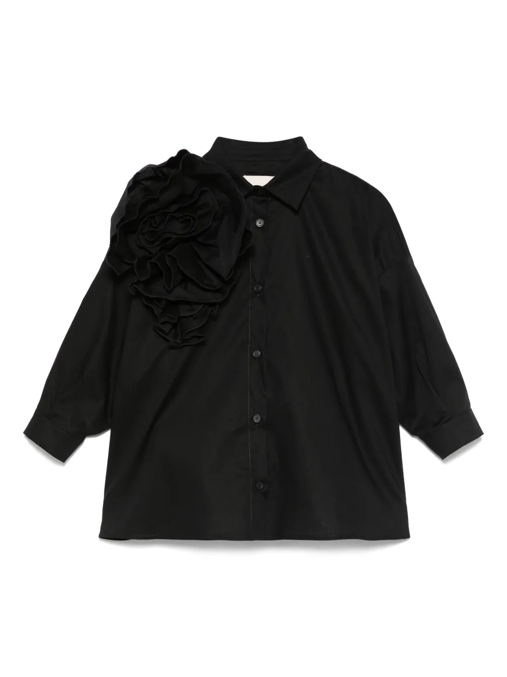 Рубашка с цветочной аппликацией Douuod Kids, черный
Рубашка с цветочной аппликацией Douuod Kids, черный