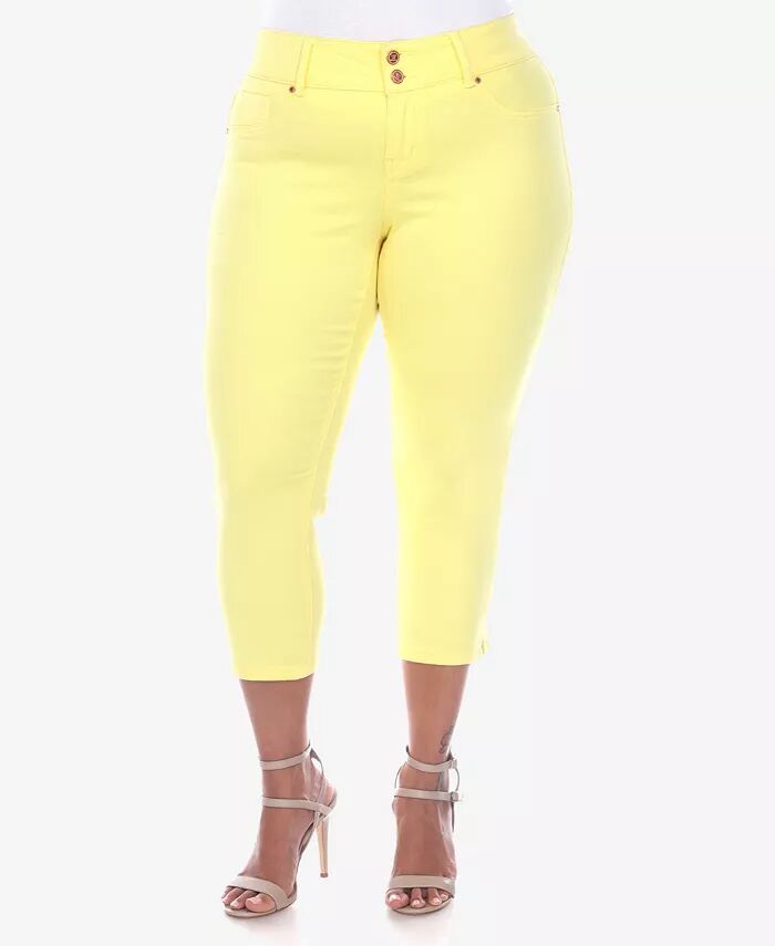 Джинсы-капри больших размеров White Mark, желтый
Джинсы-капри больших размеров White Mark, желтый