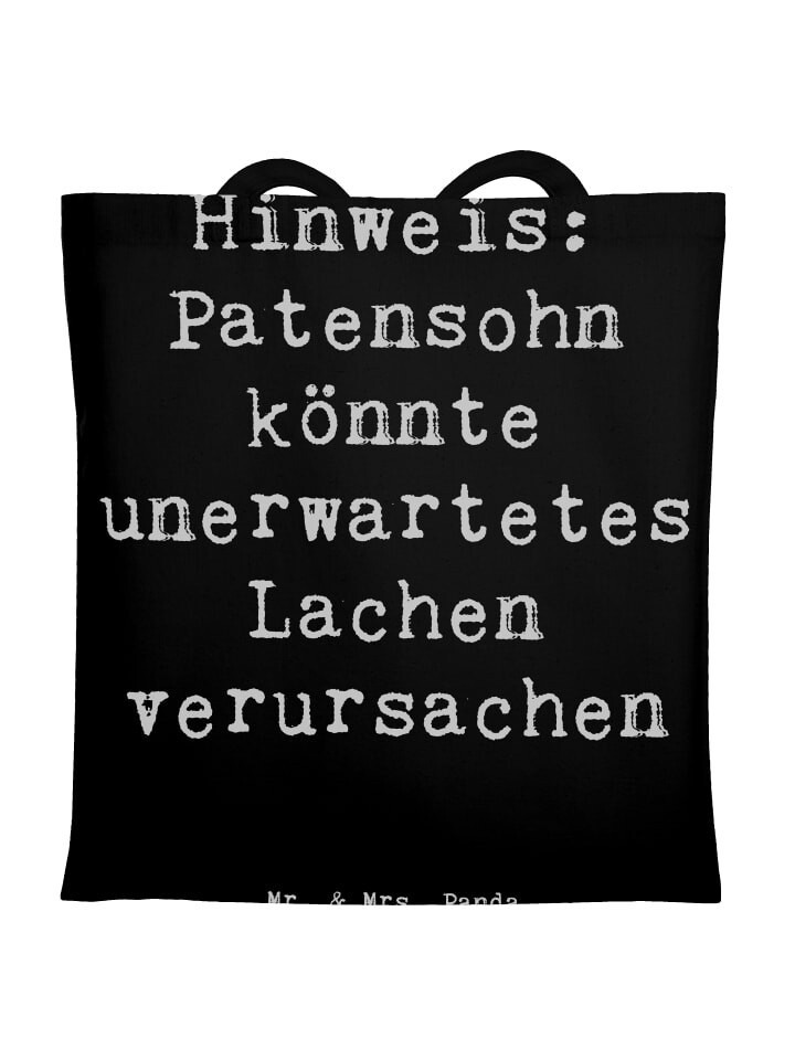 Сумка для переноски Mr & Mrs Panda Unerwartetes Lachen Patensohn, черный
Сумка для переноски Mr & Mrs Panda Unerwartetes Lachen Patensohn, черный