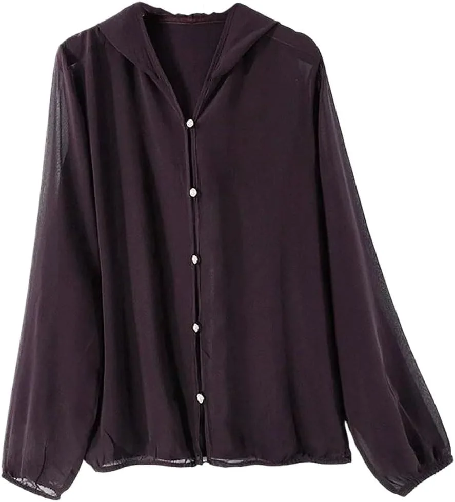 Женская футболка с капюшоном из шелкового жоржета с длинными рукавами
Женская футболка с капюшоном из шелкового жоржета с длинными рукавами