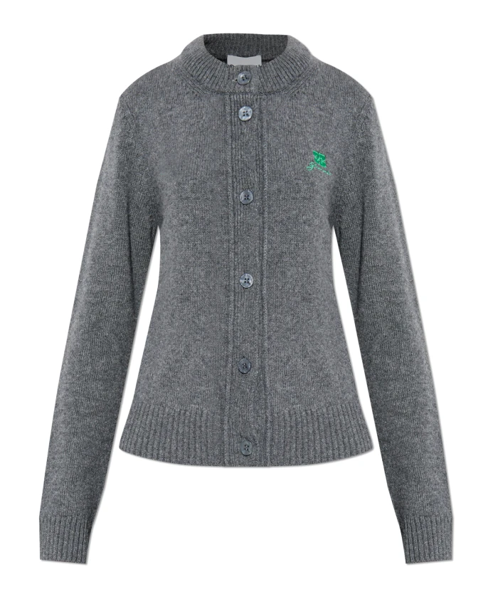 Кардиган с логотипом Ganni, серый
Кардиган с логотипом Ganni, серый