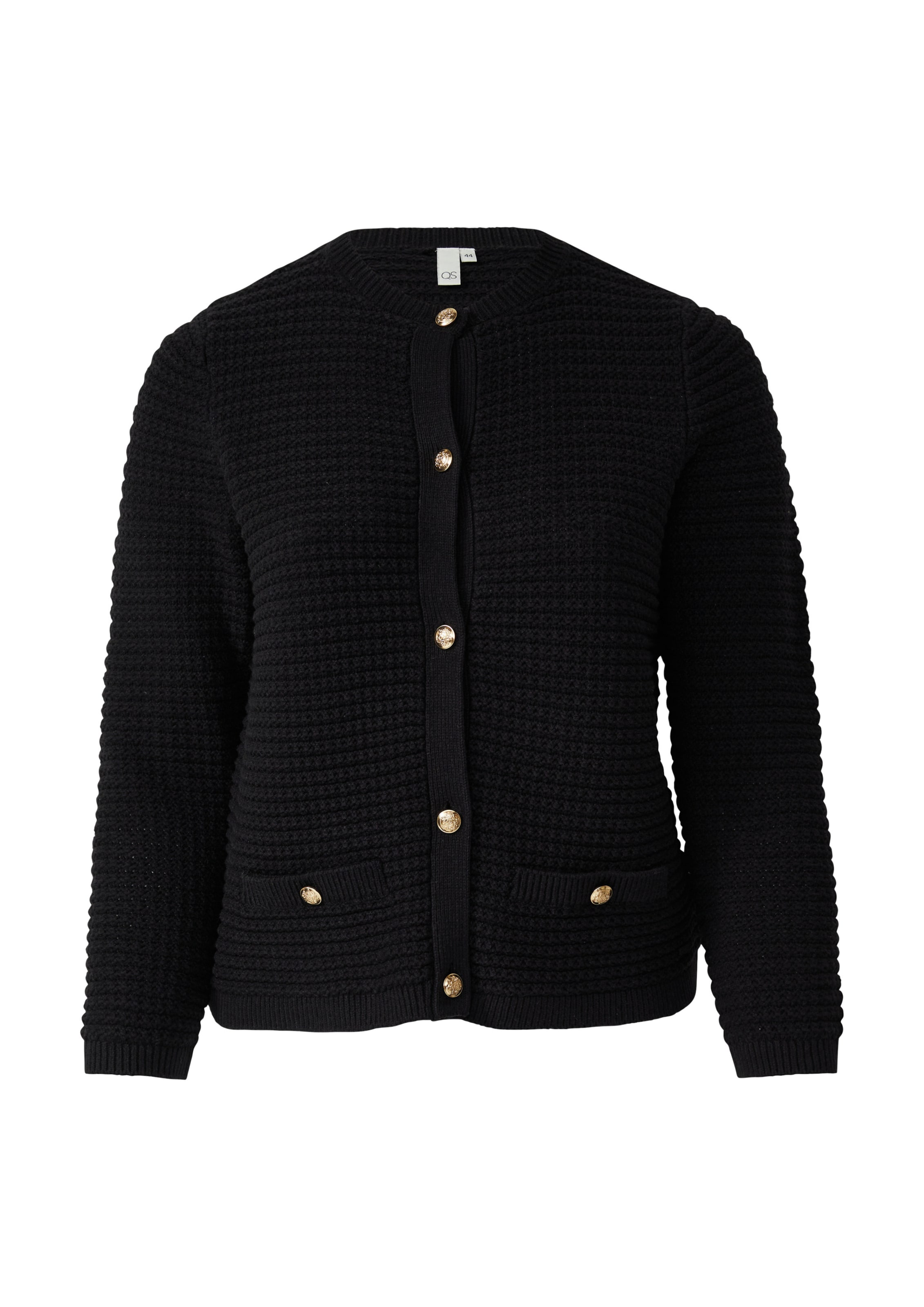 QS Вязаный кардиган в черном цвете
QS Вязаный кардиган в черном цвете